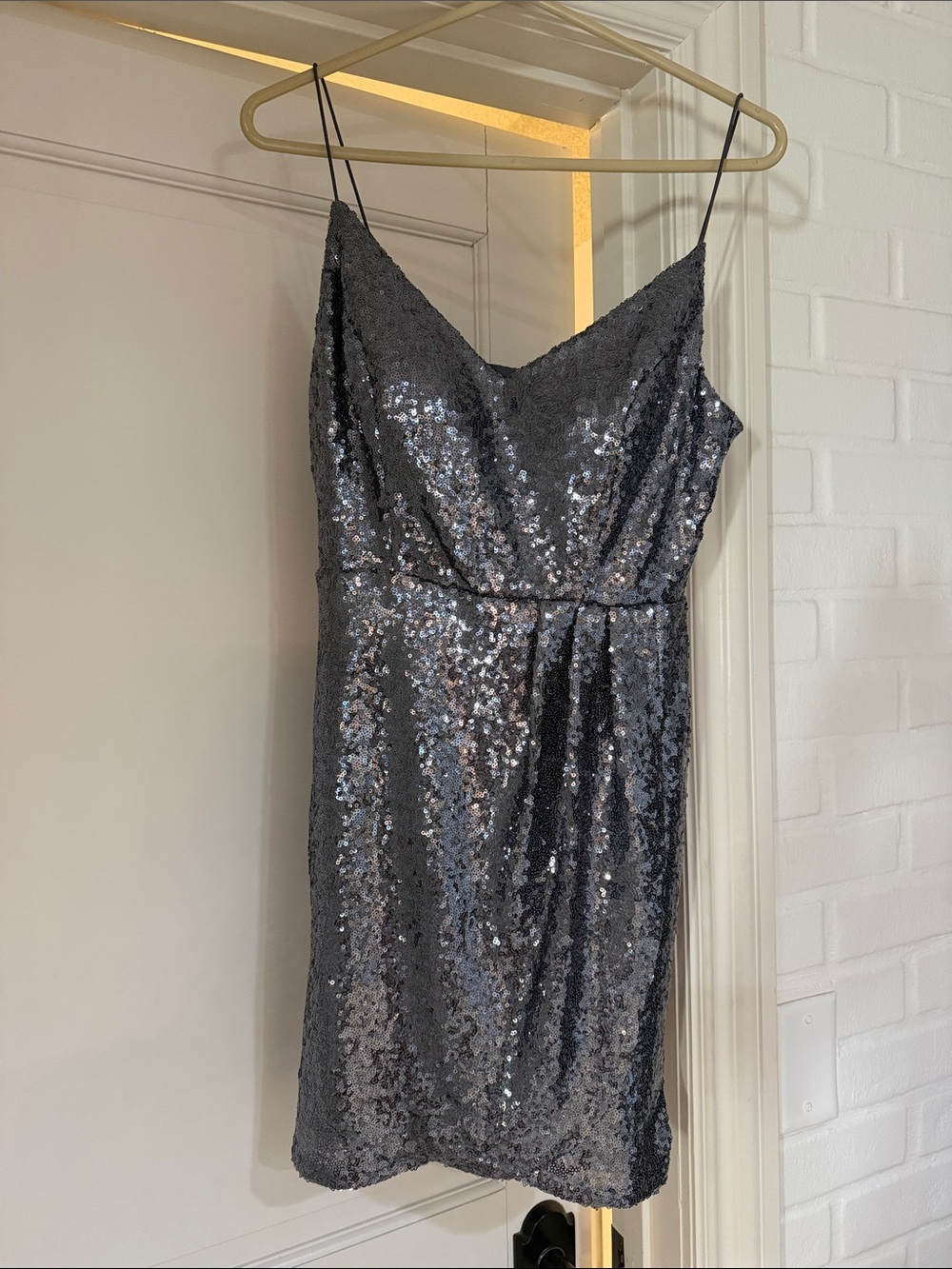 Silver sequin party dress from Dillards